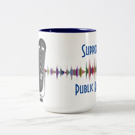 Unterstützung öffentlicher Funkdienste Zweifarbige Tasse (Mittel)