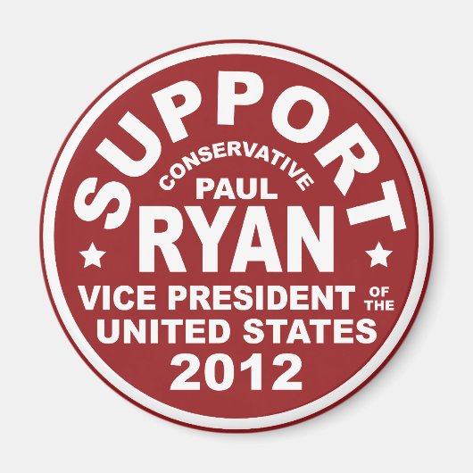 Unterstützung Paul Ryan Vice President Siegel Magnet (Vorne)