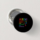 Unterstützung Pflege Akzeptanz durch Ally Autismus Button (Vorne & Hinten)