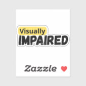 Unterstützung Sehbehinderter Aufkleber (Blatt)