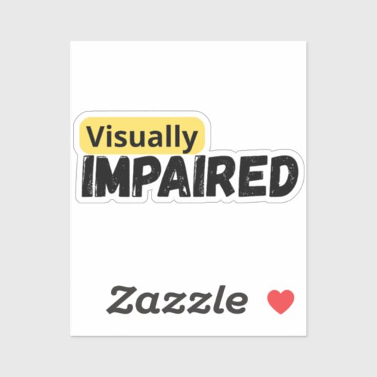 Unterstützung Sehbehinderter Aufkleber (Blatt)