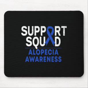 Unterstützung Squad Alopecia Awareness Blue OM Rib Mousepad