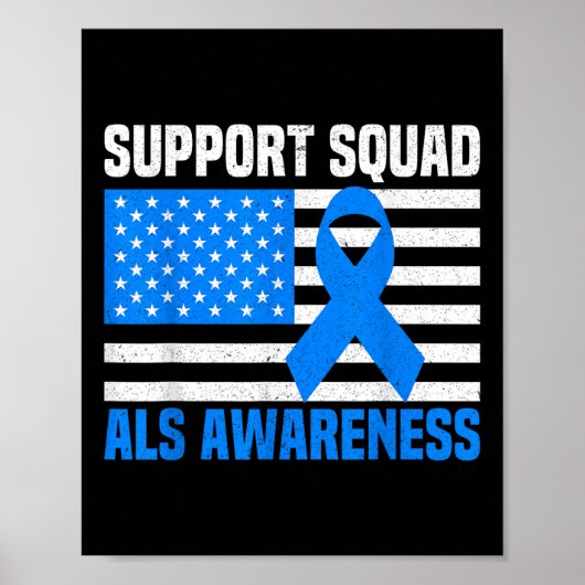 Unterstützung Squad als Awareness Montag US Americ Poster (Vorne)