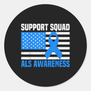 Unterstützung Squad als Awareness Montag US Americ Runder Aufkleber