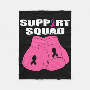 Unterstützung Squad Boxing Handschuh Rosa Ribbon B Fleecedecke