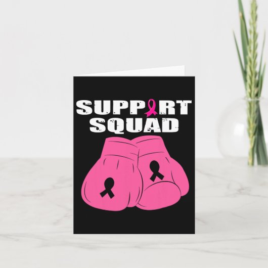 Unterstützung Squad Boxing Handschuh Rosa Ribbon B Karte (Vorderseite)