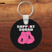 Unterstützung Squad Boxing Handschuh Rosa Ribbon B Schlüsselanhänger (Vorderseite)