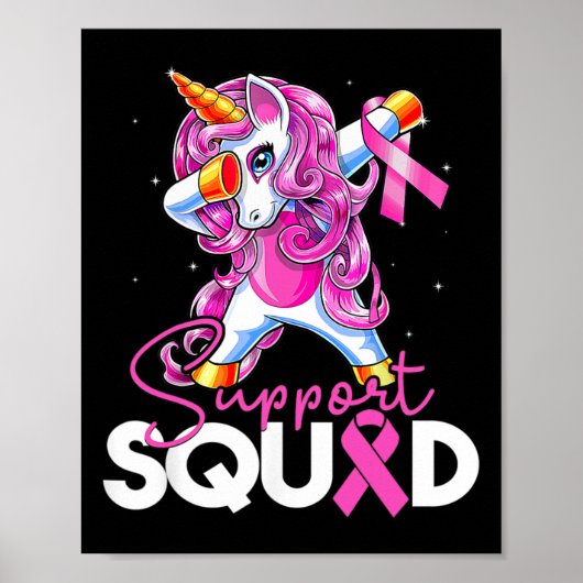 Unterstützung Squad Brustkrebs Bewusstsein rosa Ei Poster (Vorne)