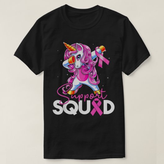 Unterstützung Squad Brustkrebs Bewusstsein rosa Ei T-Shirt (Design vorne)