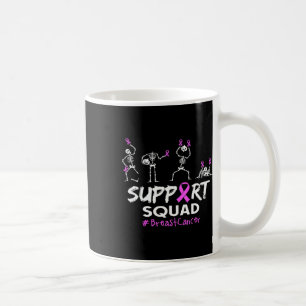 Unterstützung Squad Brustkrebs-Bewusstsein Skelett Kaffeetasse