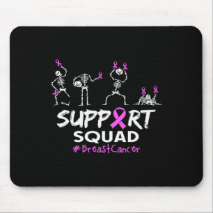Unterstützung Squad Brustkrebs-Bewusstsein Skelett Mousepad