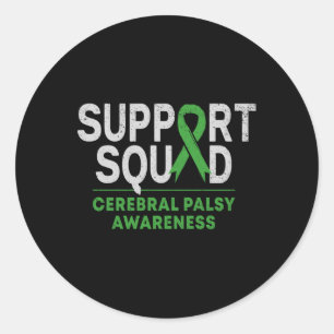 Unterstützung Squad Cerebral Palsy Sensibilisierun Runder Aufkleber