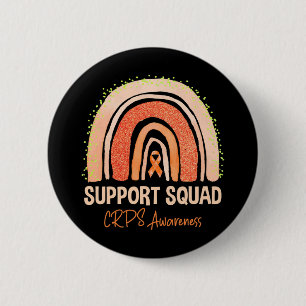 Unterstützung Squad Crps Awareness Rainbow Orange Button