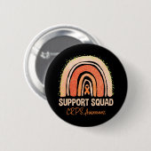 Unterstützung Squad Crps Awareness Rainbow Orange Button (Vorne & Hinten)