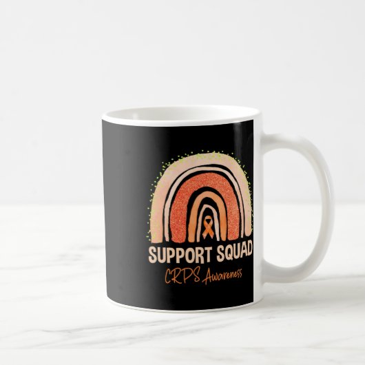 Unterstützung Squad Crps Awareness Rainbow Orange Kaffeetasse (Rechts)
