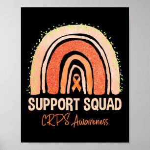 Unterstützung Squad Crps Awareness Rainbow Orange Poster