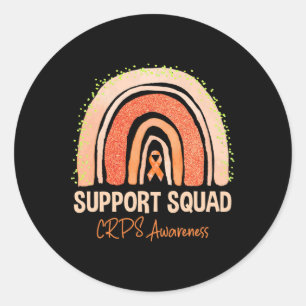 Unterstützung Squad Crps Awareness Rainbow Orange  Runder Aufkleber
