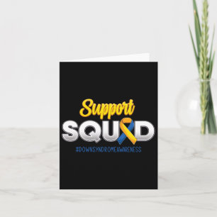 Unterstützung Squad Down Syndrome Awareness T21 Ho Karte