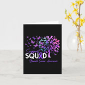 Unterstützung Squad Fall Tree Periwinkle Ribbon St Karte (Gelbe Blume)