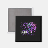 Unterstützung Squad Fall Tree Periwinkle Ribbon St Magnet (Vorderseite/Rückseite)