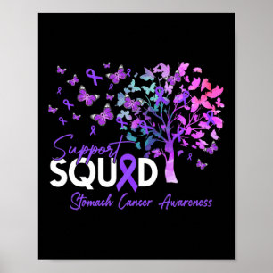 Unterstützung Squad Fall Tree Periwinkle Ribbon St Poster
