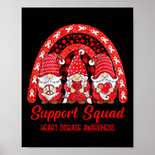Unterstützung Squad Heart Disease Awareness Month Poster