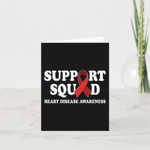 Unterstützung Squad Heart Disease Awareness Ribbon Karte