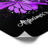 Unterstützung Squad Heimer Butterfly Lila Ribbon Poster (Ecke)