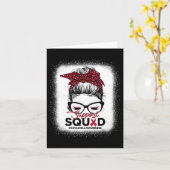 Unterstützung Squad Leopard Messy Bun Sickle Cell Karte (Gelbe Blume)