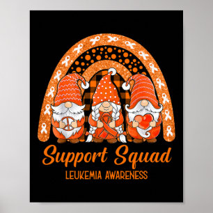 Unterstützung Squad Leukemia Aufklärungsmonat Gnom Poster