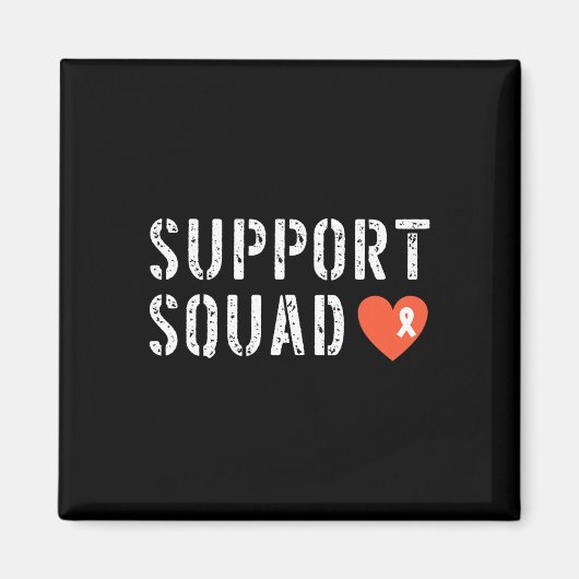 Unterstützung Squad Leukemia Awareness Orange Ribb Magnet (Vorne)