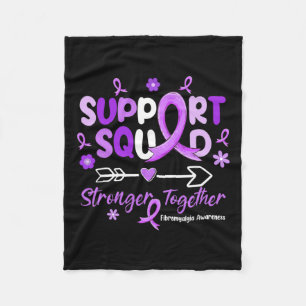 Unterstützung Squad Lila Ribbon Fibromyalgie Bewus Fleecedecke