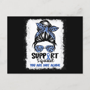 Unterstützung Squad Messy Bun Blue Warrior Ataxia Postkarte