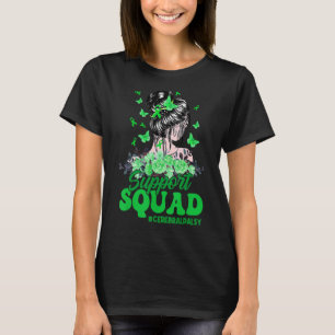 Unterstützung Squad Messy Bun Butterfly Cerebral P T-Shirt
