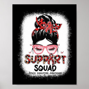 Unterstützung Squad Messy Bun Butterfly Gehirn Ane Poster