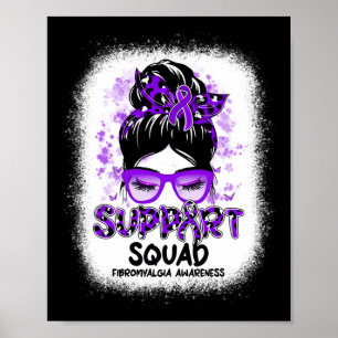 Unterstützung Squad Messy Bun Butterfly Lila Multi Poster