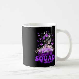 Unterstützung Squad Messy Bun Butterfly Lila Ribbo Kaffeetasse