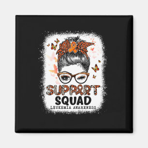 Unterstützung Squad Messy Bun Butterfly Orange Rib Magnet