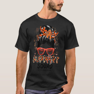Unterstützung Squad Messy Bun Butterfly Orange Rib T-Shirt