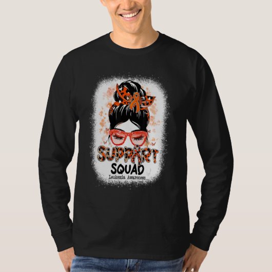 Unterstützung Squad Messy Bun Butterfly Orange Rib T-Shirt (Vorderseite)