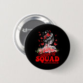 Unterstützung Squad Messy Bun Butterfly Red Ribbon Button (Vorne & Hinten)