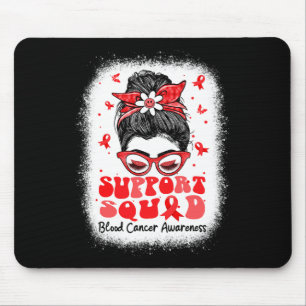 Unterstützung Squad Messy Bun Butterfly Red Ribbon Mousepad