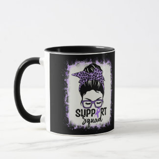 Unterstützung Squad Messy Bun Lila Lupus Bewusstse Tasse