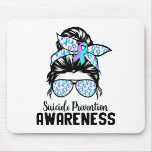Unterstützung Squad Messy Bun Suizidprävention Awa Mousepad