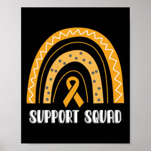 Unterstützung Squad Orange Rainbow Ribbon Rsd Crps Poster
