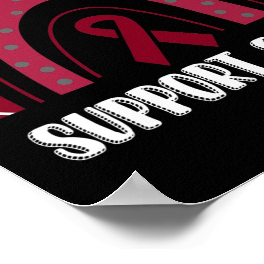 Unterstützung Squad Rainbow Burgundy Brain Aneurys Poster (Ecke)