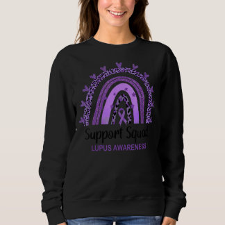 Unterstützung Squad Rainbow Lila Ribbon Lupus Awar Sweatshirt