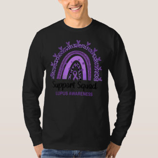 Unterstützung Squad Rainbow Lila Ribbon Lupus Awar T-Shirt