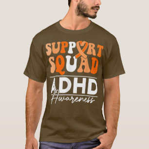 Unterstützung Squad Sunflower Hair Butterfly ADHD T-Shirt