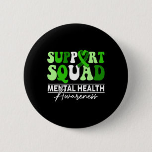 Unterstützung Squad Sunflower Hair Mental Health A Button